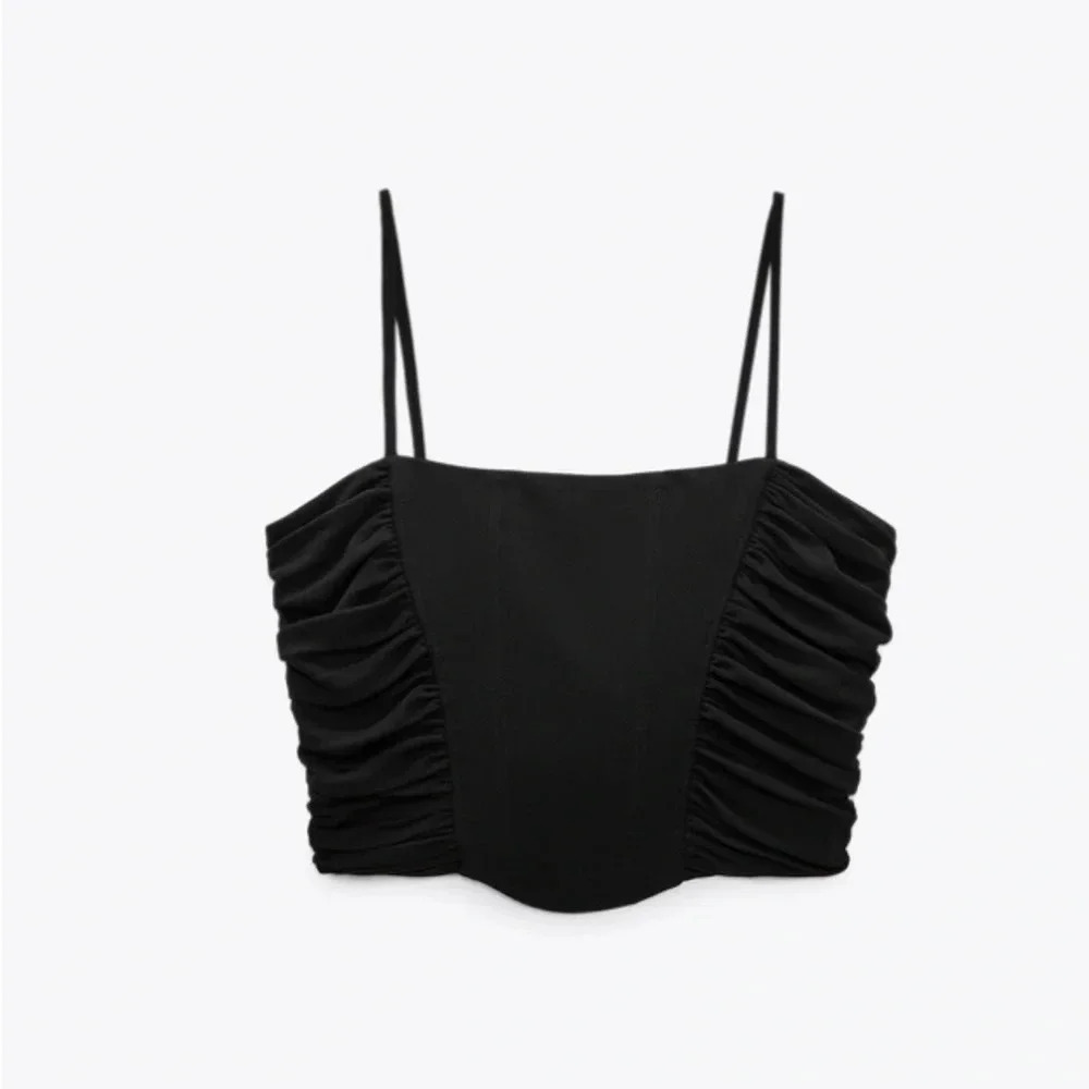 ZARA cropped corsetry inspired top size M casual party